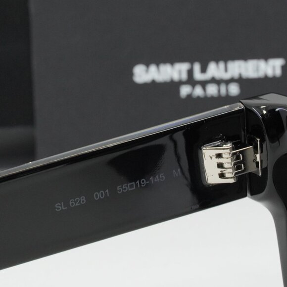 Saint Laurent SL628 001 Square Sunglasses - Black - Picture 8 of 12